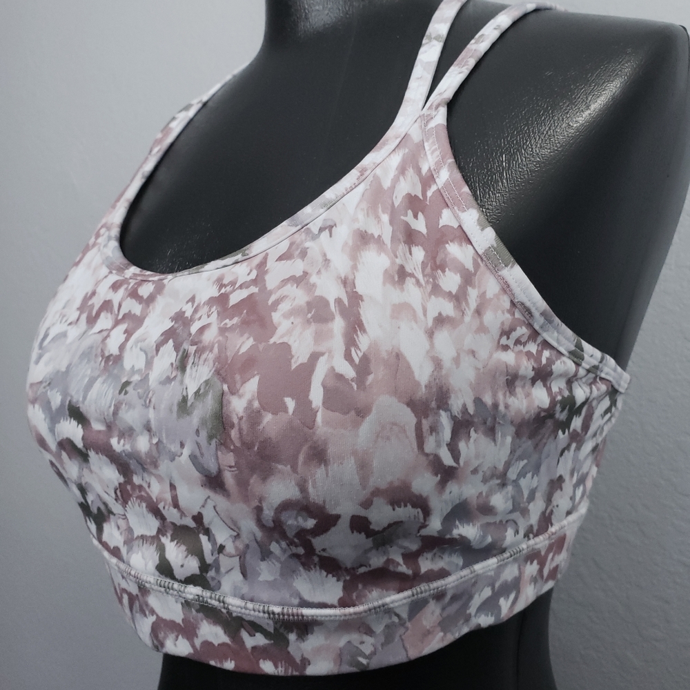 Gaiam "Brushstrokes" Strappy Sports Bra (L)